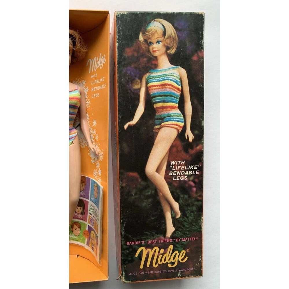 HTF Vintage Barbie American Midge Doll BOX ONLY #1080 1964 Mattel NO DOLL